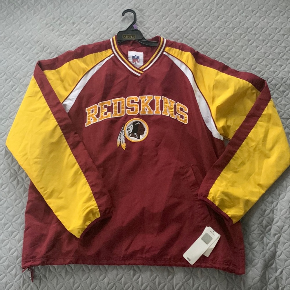 WASHINGTON REDSKINS Vintage VTG Red  NFL Mens Jacket Coat Large Full zipper